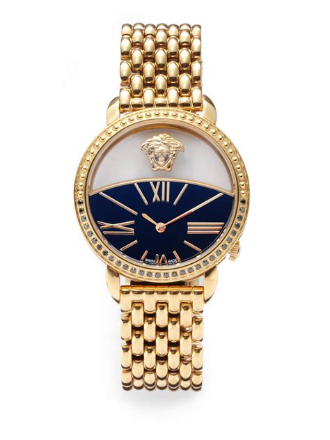 versace womens gold watch|versace watches with diamond.